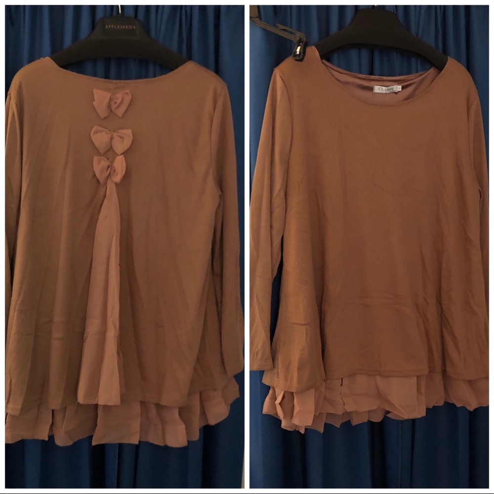 Knit Top/Tunic Double Layered Sweater Plus - Picture 8 of 8